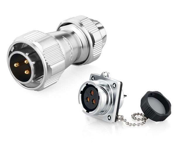 YZ-20-J04SX-03-401A — кабельная вилка YZ-20 (штыри)