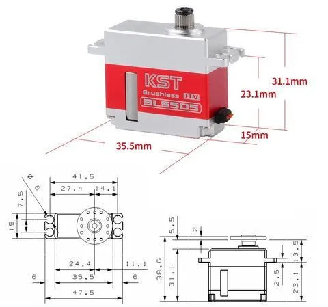 Бесщеточный сервопривод BLS505 8.4V HV
