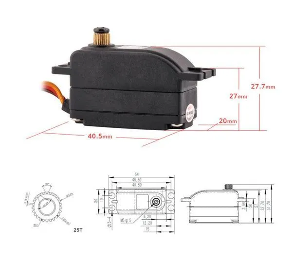 CM653 низкопрофильный сервопривод