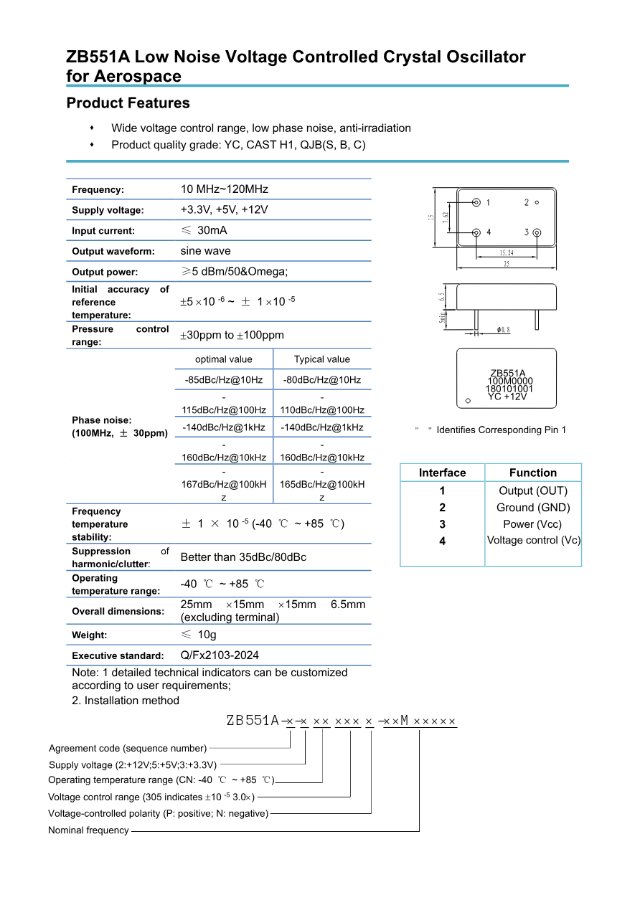 VCXO серии ZB